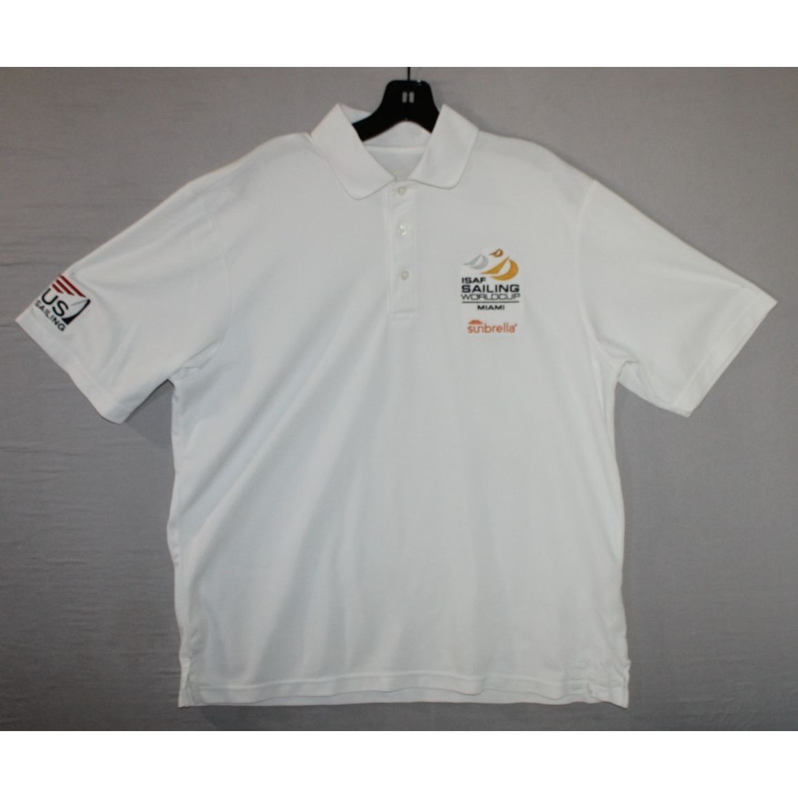 Isaf Sailing World Cup Miami Polo White Mens Large Us Sailing Read